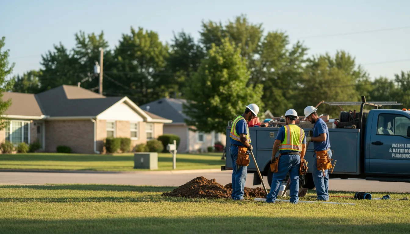 Residential water line and bathroom plumbing service in Delphos, OH